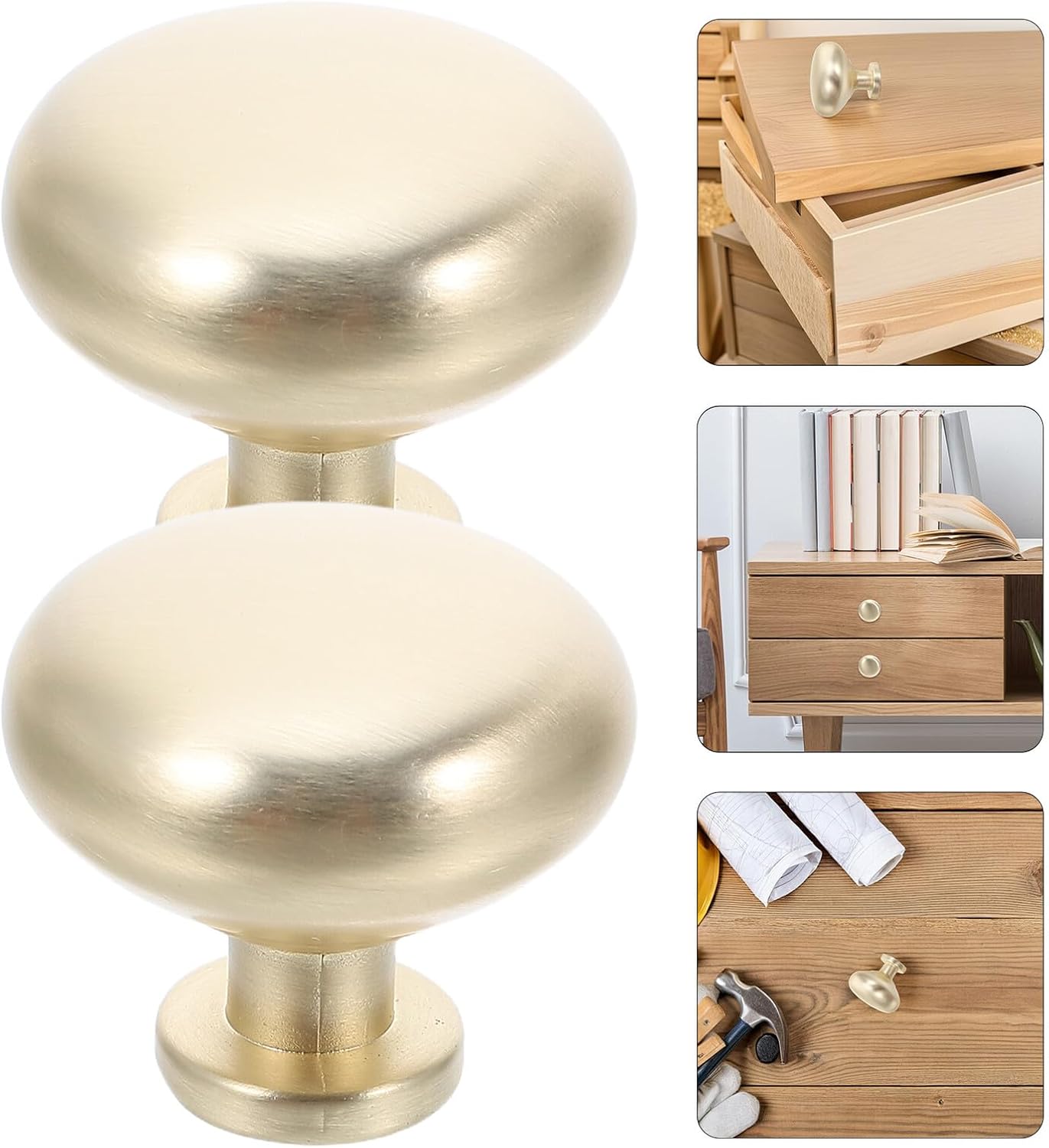 3pcs Zinc Alloy Single Hole Round Cabinet Handles Thickened Solid Pulls for Kitchen Wardrobe Dresser Drawers Household Furniture Hardware