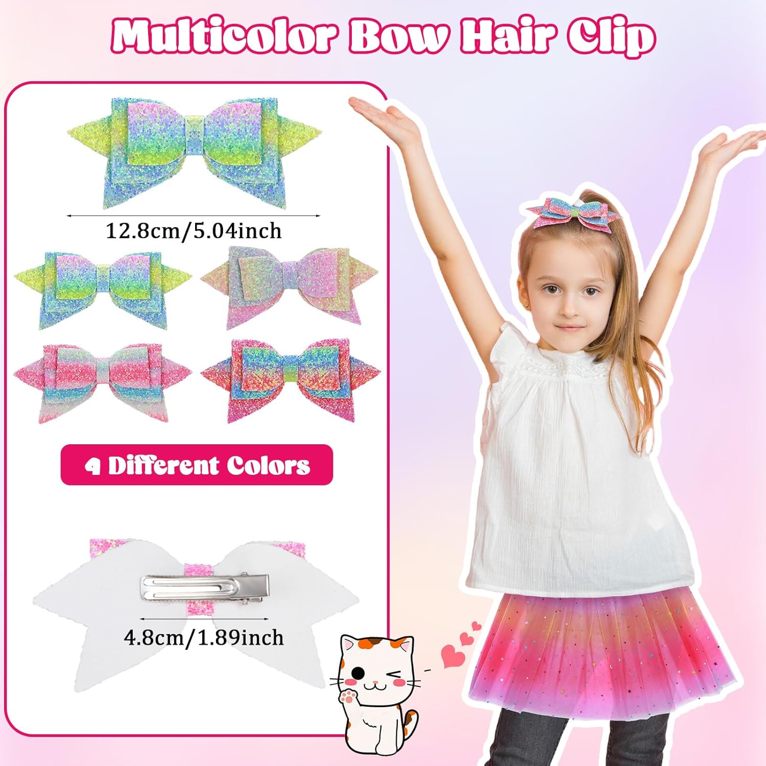 18 Pcs Toddler Girls Tutu Dresses 3 Layers Princess Tutu Dresses and 4 Pack Rainbow Tutu Skirt