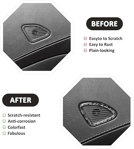 Miniatura 2 de Adhesivo de fibra de carbono suave para marco de altavoz de puerta interior para Chevrolet Corvette C7 2014-2019 para puerta de automóvil,