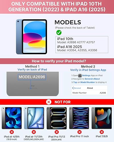 Miniatura 48 de typecase Funda de teclado Edge para iPad de 11ª generación A16 (2025) y 10ª generación de 10.9 pulgadas (2022) - Trackpad multitáctil, teclado