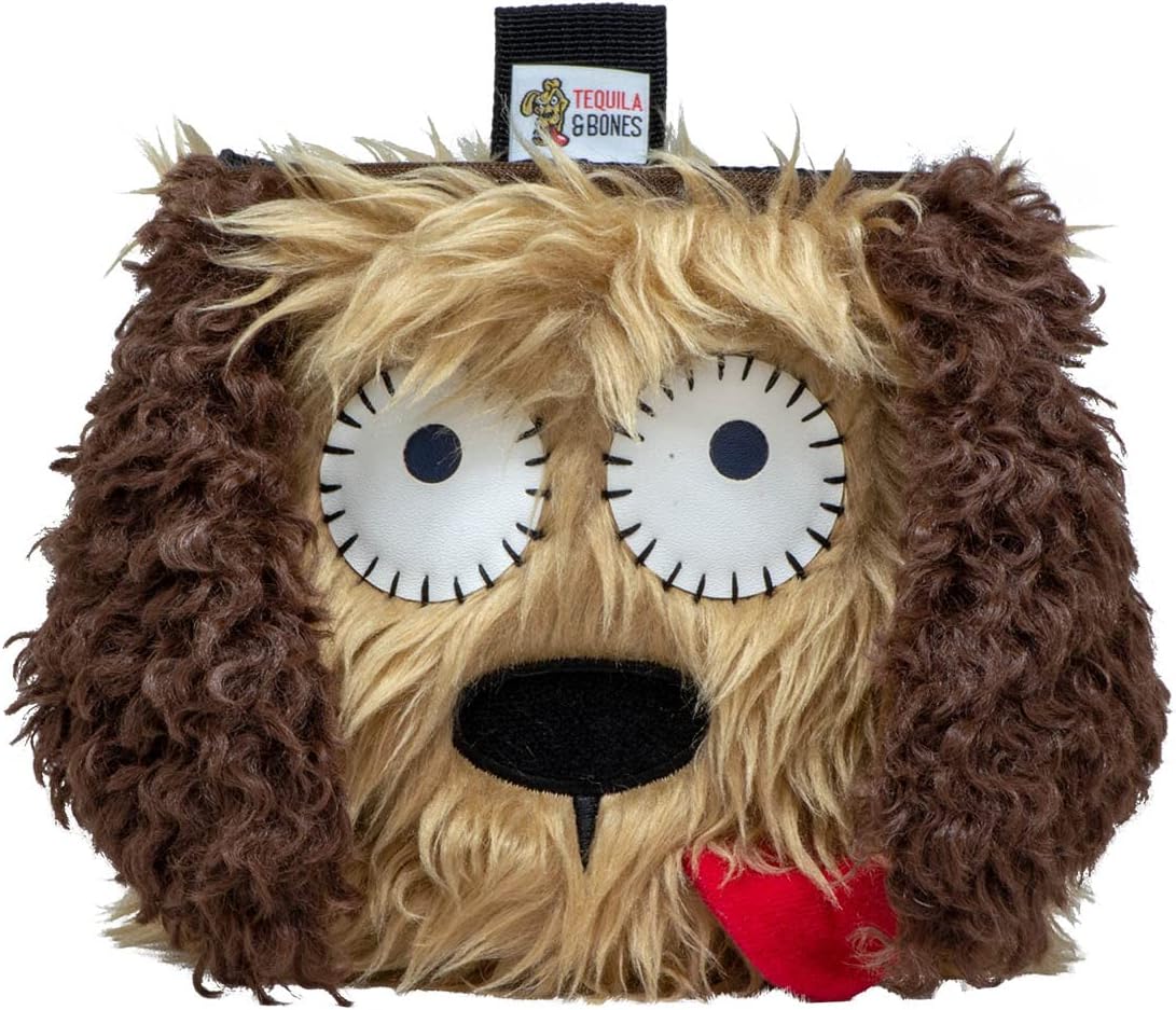 Tequila&Bones Dog Treat Bag Training Pouch, Hands-Free Dog Treat Pouch, Dog Walking Pouch, Waist Bag | Washable Inner Bag | with Belt, Clip & Drawstring Closure (Rusty)