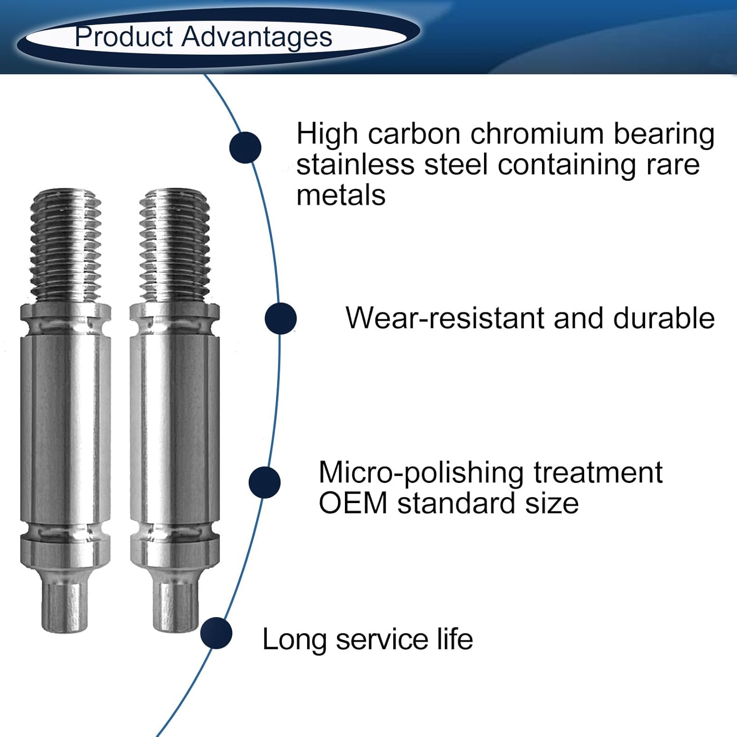 W10359271 W10359272 Dryer Front Back Drum Support Roller Shaft kit, Left and Right Hand Thread,Dryer Roller Shaft has been reinforced