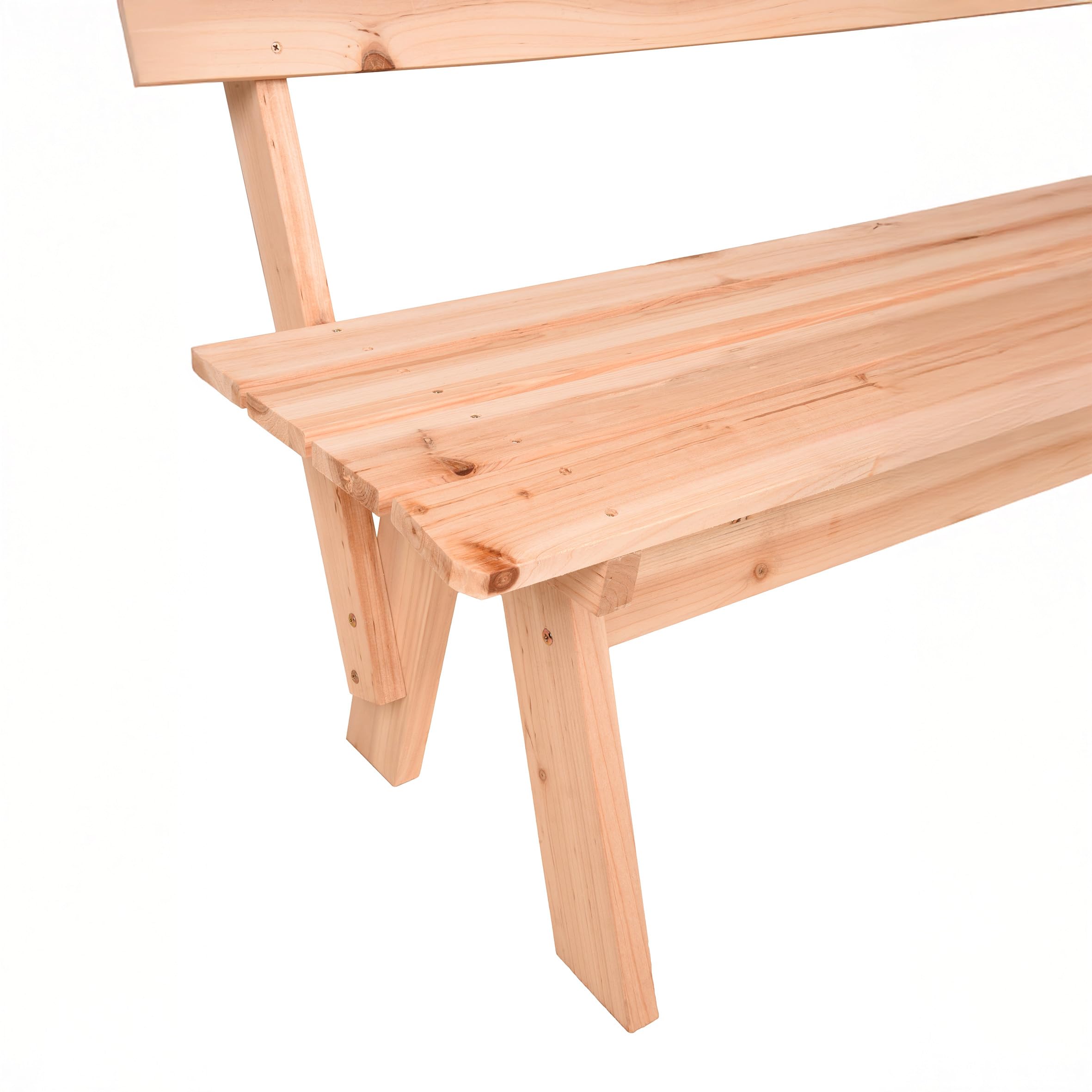 Spetebo Ławka ogrodowa z litego drewna 3-osobowa z oparciem – 150 x 62 cm – drewniana ławka do siedzenia odporna na warunki atmosferyczne, obciążenie 200 kg – ławeczka drewniana w stylu dworkowym