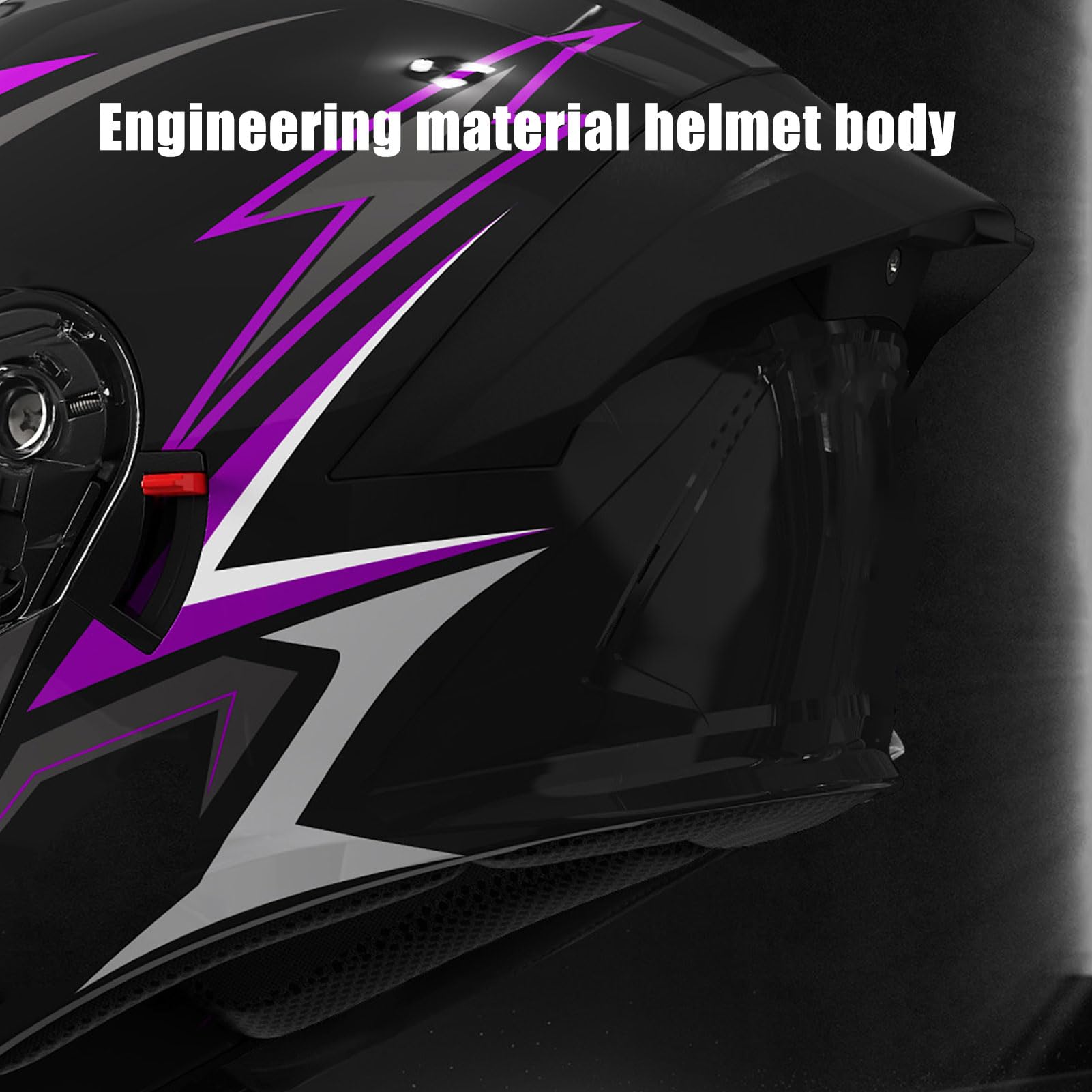 Casco de motocicleta grande, casco de cara completa, casco de doble visera, equipo de protección aerodinámico, cómodo equipo de seguridad compacto para hombres, montar en bicicleta deportiva