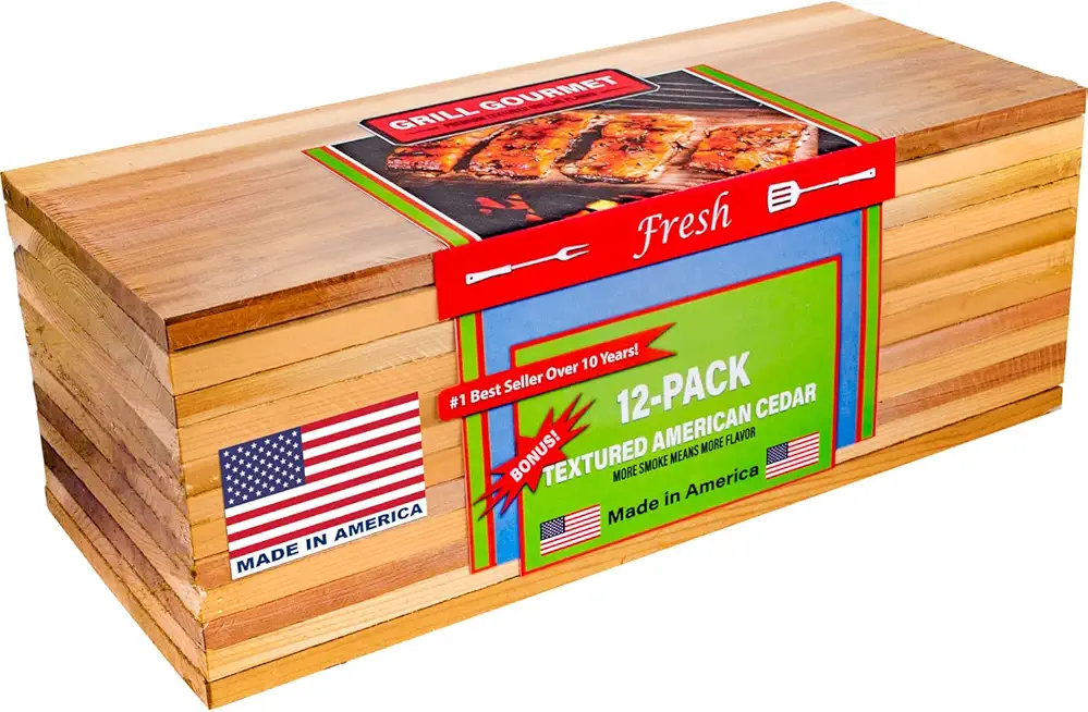 12-Pack Cedar Grilling Planks (USA-Made)