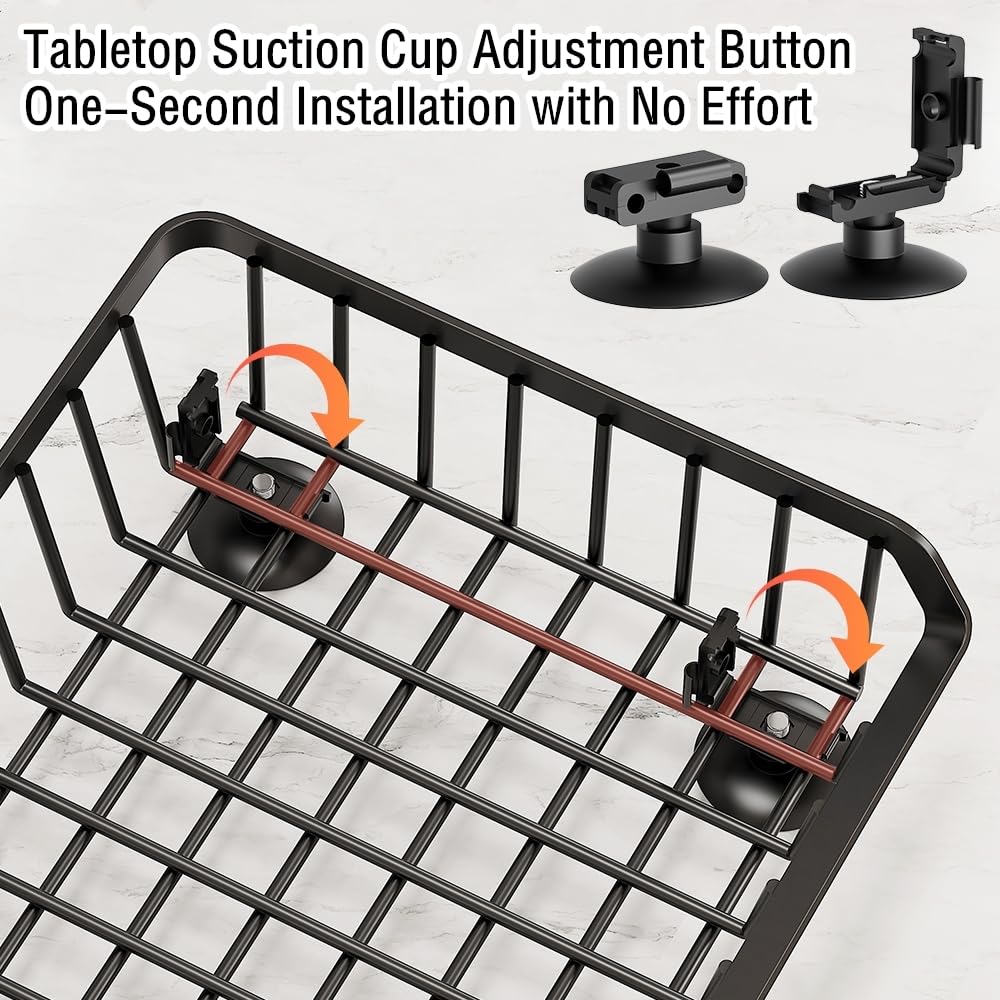 Cesta de alambre de metal enrollable con asa superior y ruedas, organizador apilable resistente, se puede separar para usar en cocina, baño, recámara