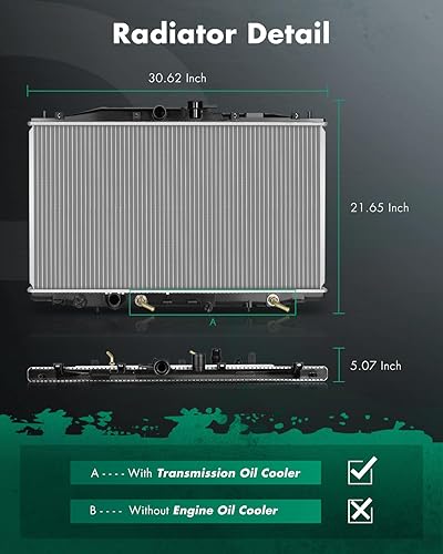 Vista 118 de SCITOO Reemplazo completo del radiador de aluminio para 1993-1998 para Toyota para T100 2.7L 3.0L 3.4L 2090 Radiador