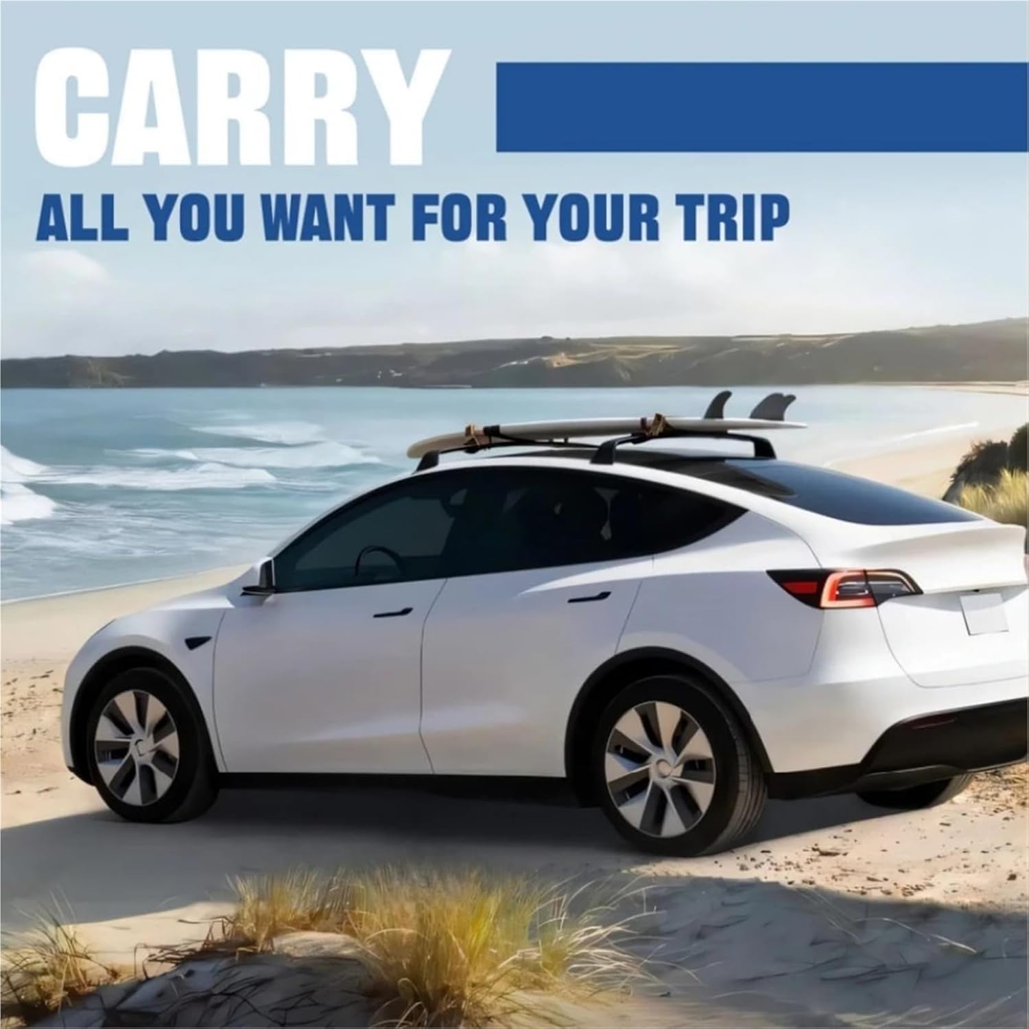 Lockable Cross Bars for Select Vehicle Models, Aluminum Roof Rack Kayak and Bike Luggage Carrier