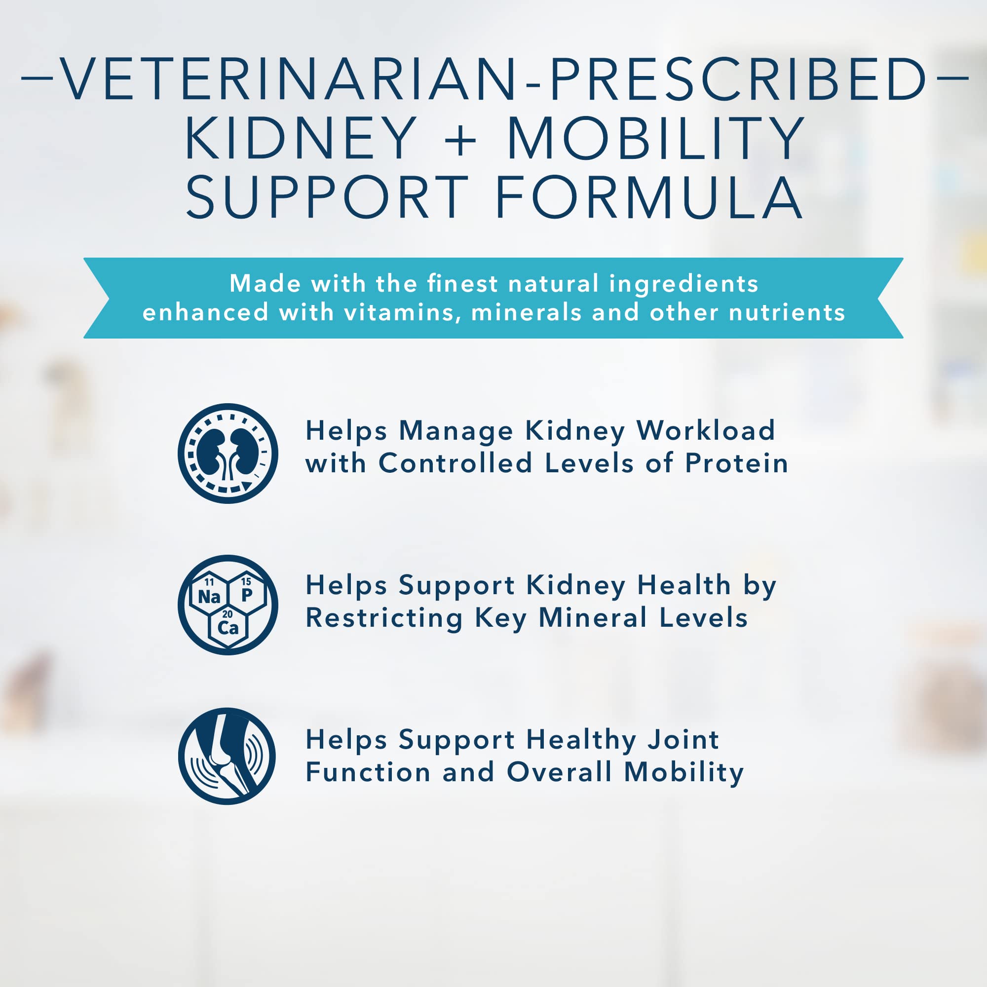 Blue Buffalo Natural Veterinary Diet K+M Kidney + Mobility Support Dry