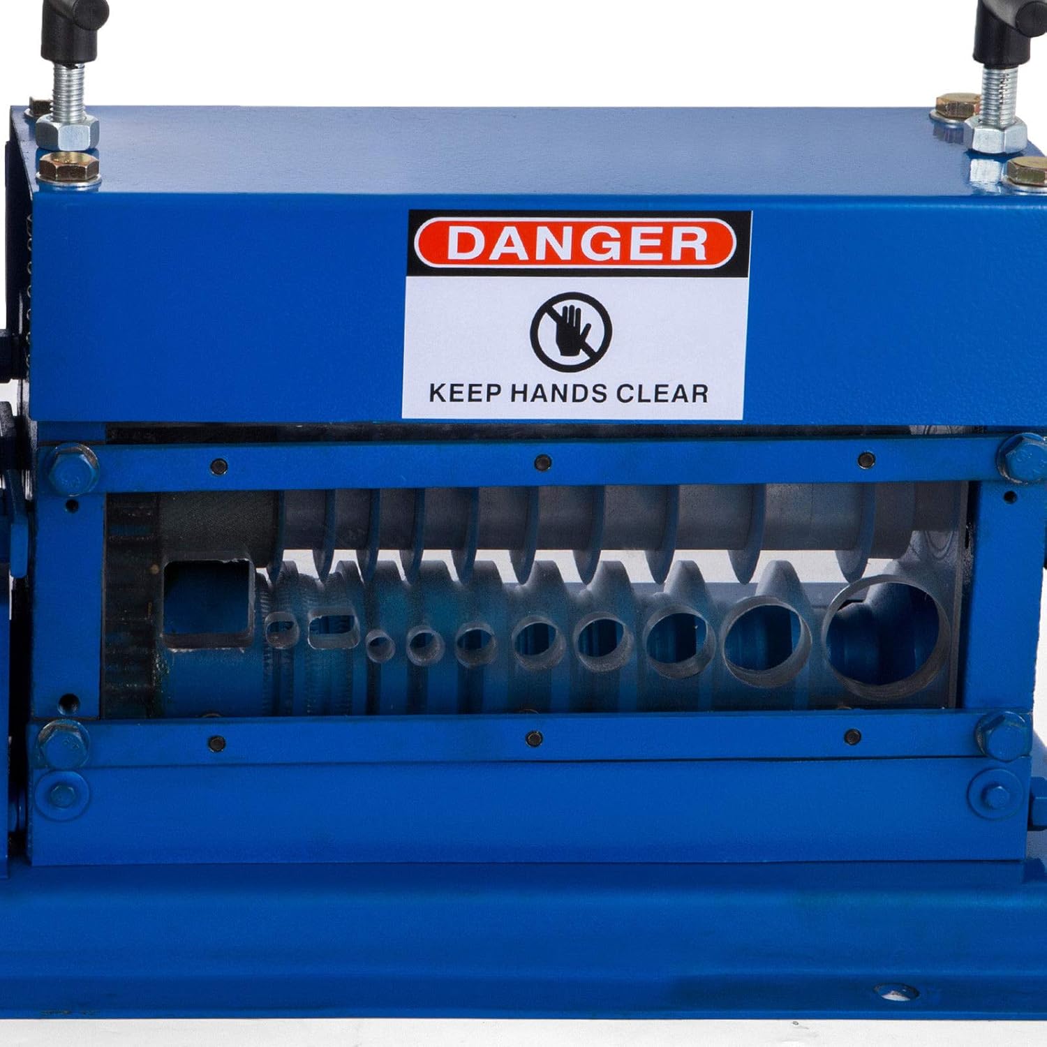 Happybuy Cable Wire Stripping Machine 18 AWG - 1" OD Wire Range, Portable Powered Wire Stripper Machine 11 Channels 10 Blades,Automatic Wire Stripping Tool 75ft/minute,for Recycling Copper Wire