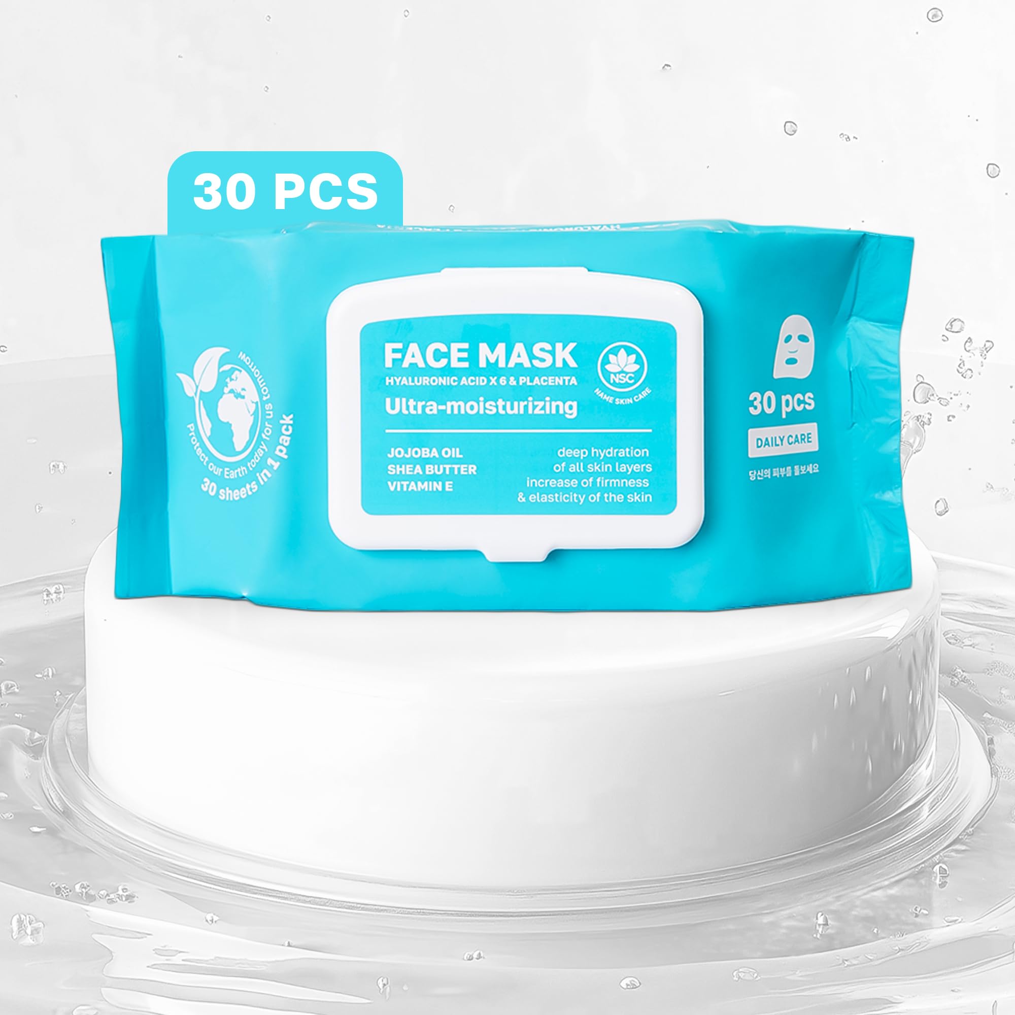 Amazon.com : NSC Korean Moisturizing Face Masks with Hyaluronic