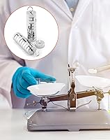 Vista 4 de QWORK Juego de 4 piezas de peso ranurado, juego de masa ranurada de 9 piezas con perchas - 9 pesos (1.76 oz) - 17.76 oz