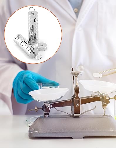 Miniatura 4 de QWORK Juego de 4 piezas de peso ranurado, juego de masa ranurada de 9 piezas con perchas - 9 pesos (1.76 oz) - 17.76 oz