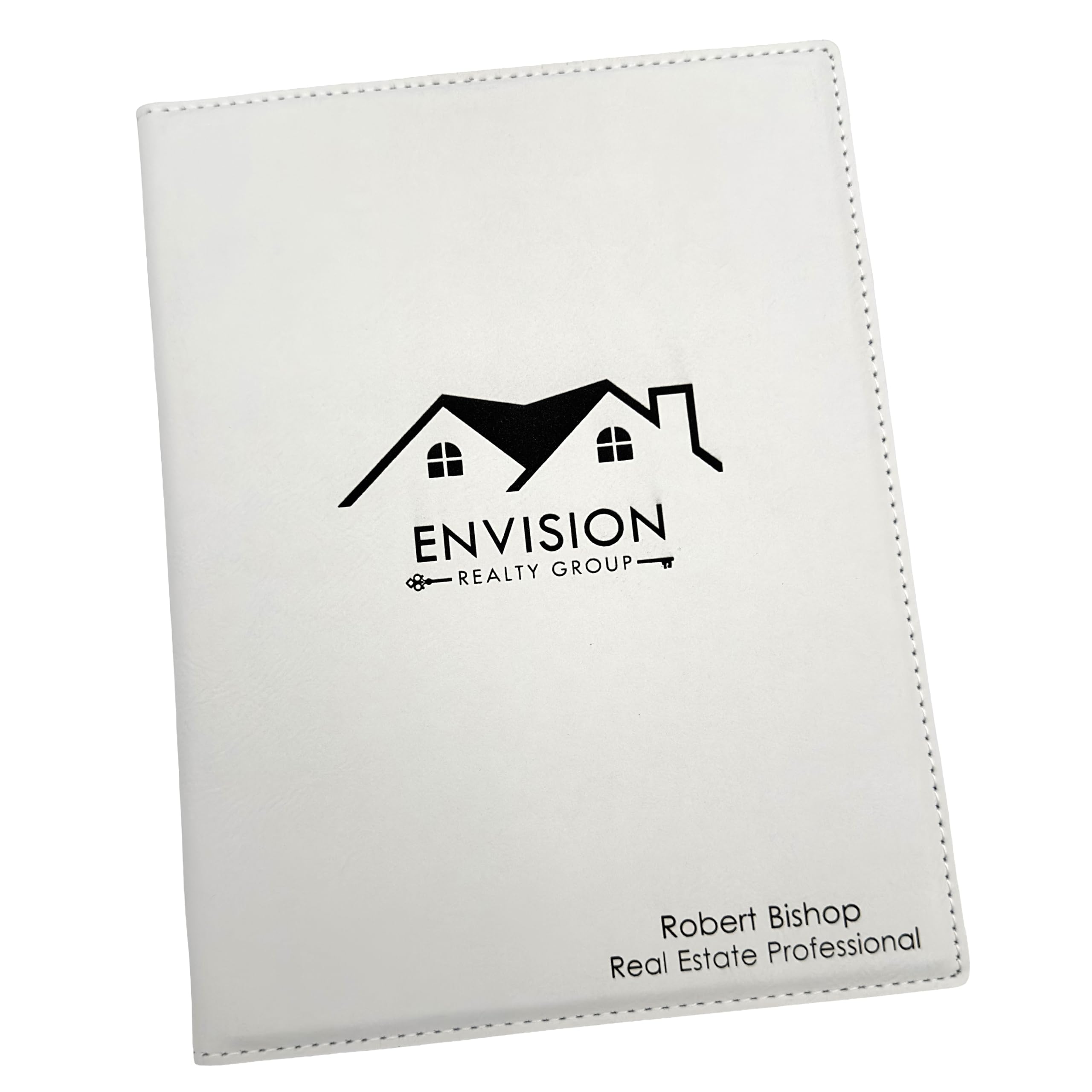 Custom Logo Portfolio Personalized 9 1/2" x 12" (White)
