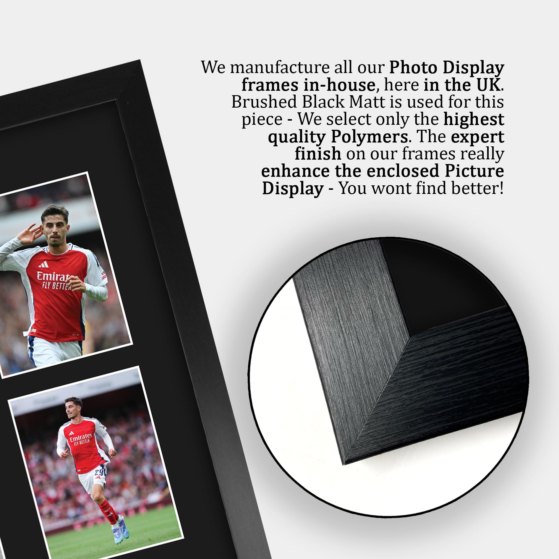 HWC Trading Kai Havertz Arsenal Gedruckte Memorabilien Signiertes Autogramm Fotodisplay für Fußball Anhänger und Fans - A3 Gerahmt