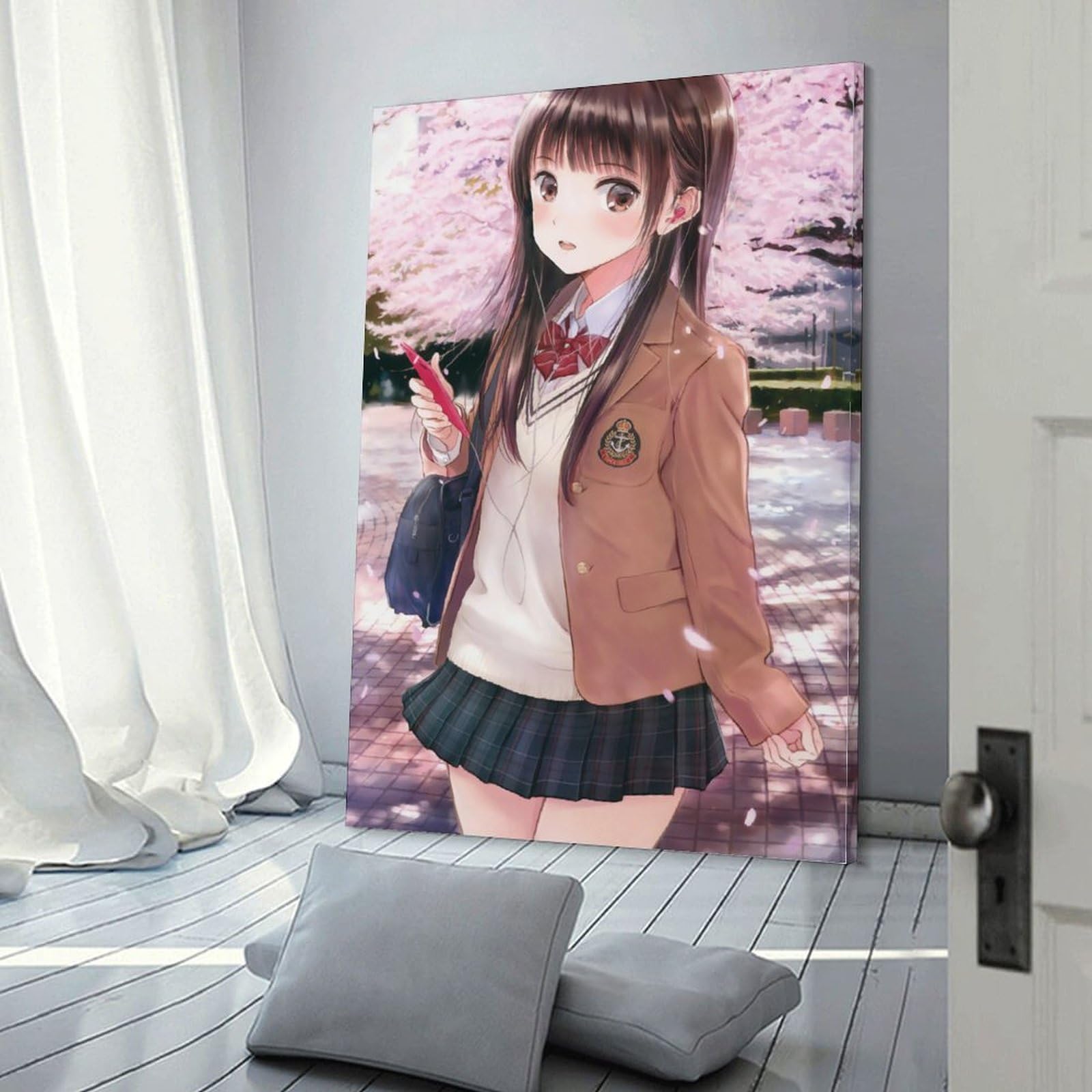 Amazon.co.jp: アニメかわいい女子高生 ポスター1家の装飾アート