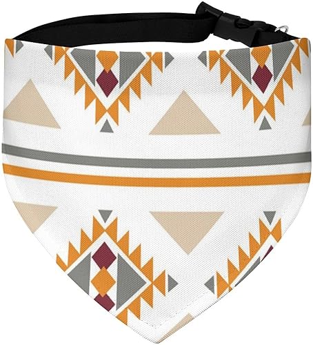 Native Navajo Tribe Pattern Cute Bandana para perro, bufanda ajustable para mascotas, accesorios triangulares para cachorros, gatos pequeños,
