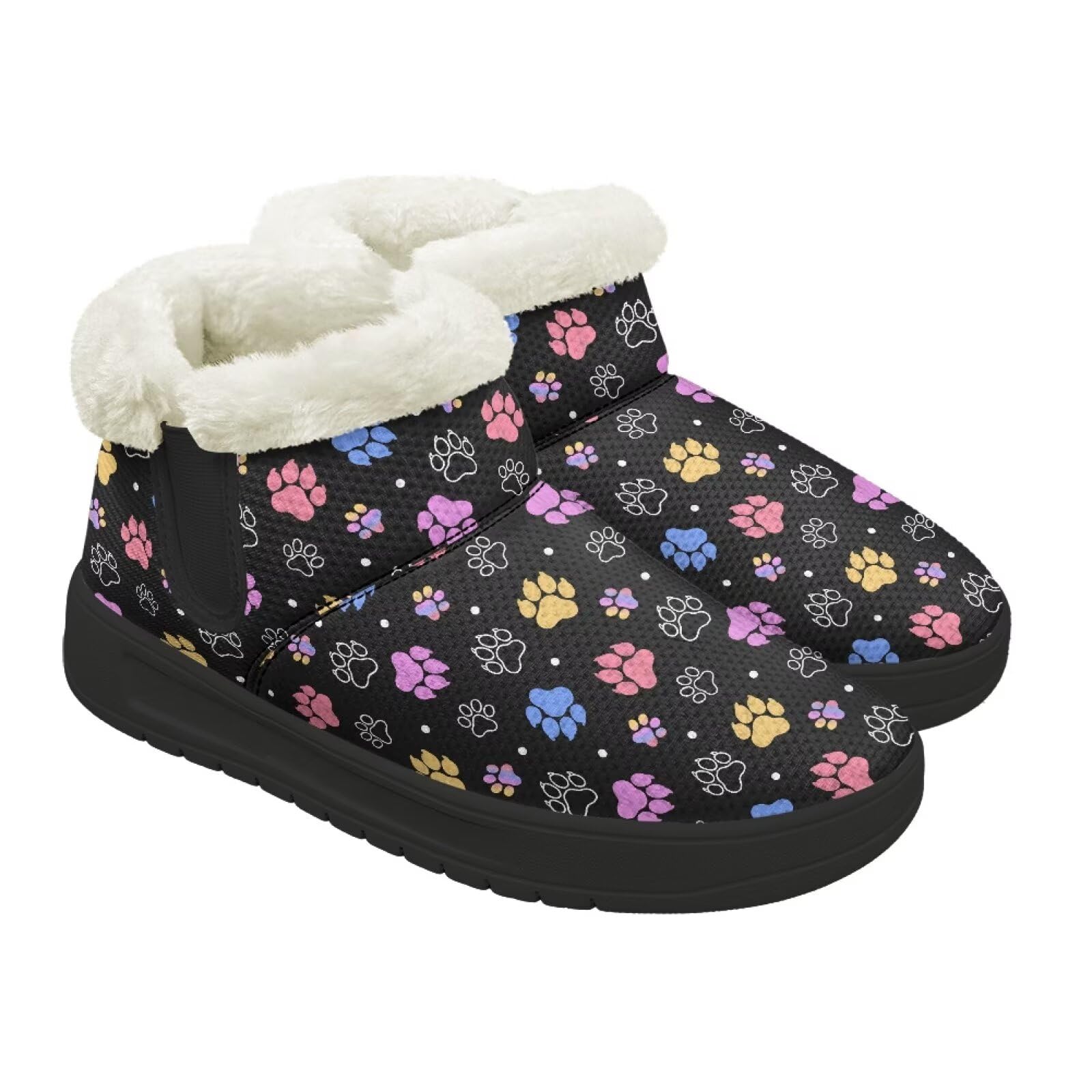 Womens Snow Boots Outdoor Indoor Warm Ankle Booties Flat Non-slip Winter Snow Hiking Boot Size6-13 5