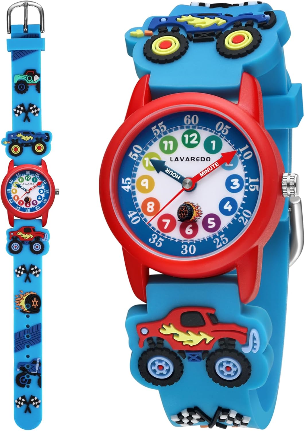Kids Watch, Cute 3D Cartoon Toddler Watches, Waterproof Analog Learning-to-Tell-Time Watch with Soft Silicone Band – Fun Educational Gift for Boys & Girls Ages 3-8