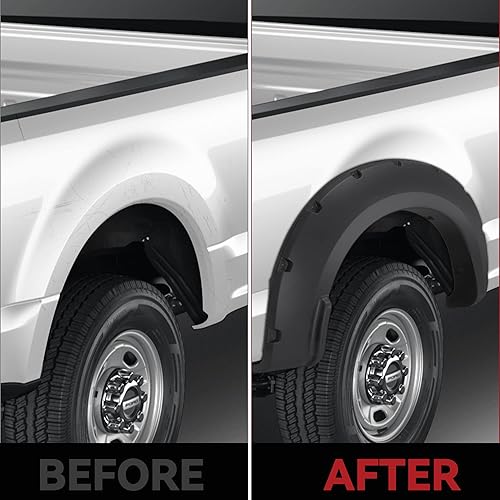 Miniatura 6 de YITAMOTOR Guardabarros, compatibles con Ford F250 F350 Superduty 2017-2022, rueda de remache de bolsillo suave, 4 unidades