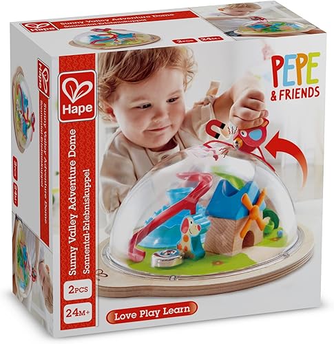Miniatura 6 de Hape Sunny Valley Adventure Dome  Juguete 3D con laberinto magnético, cúpula de juego para niños con personajes y accesorios