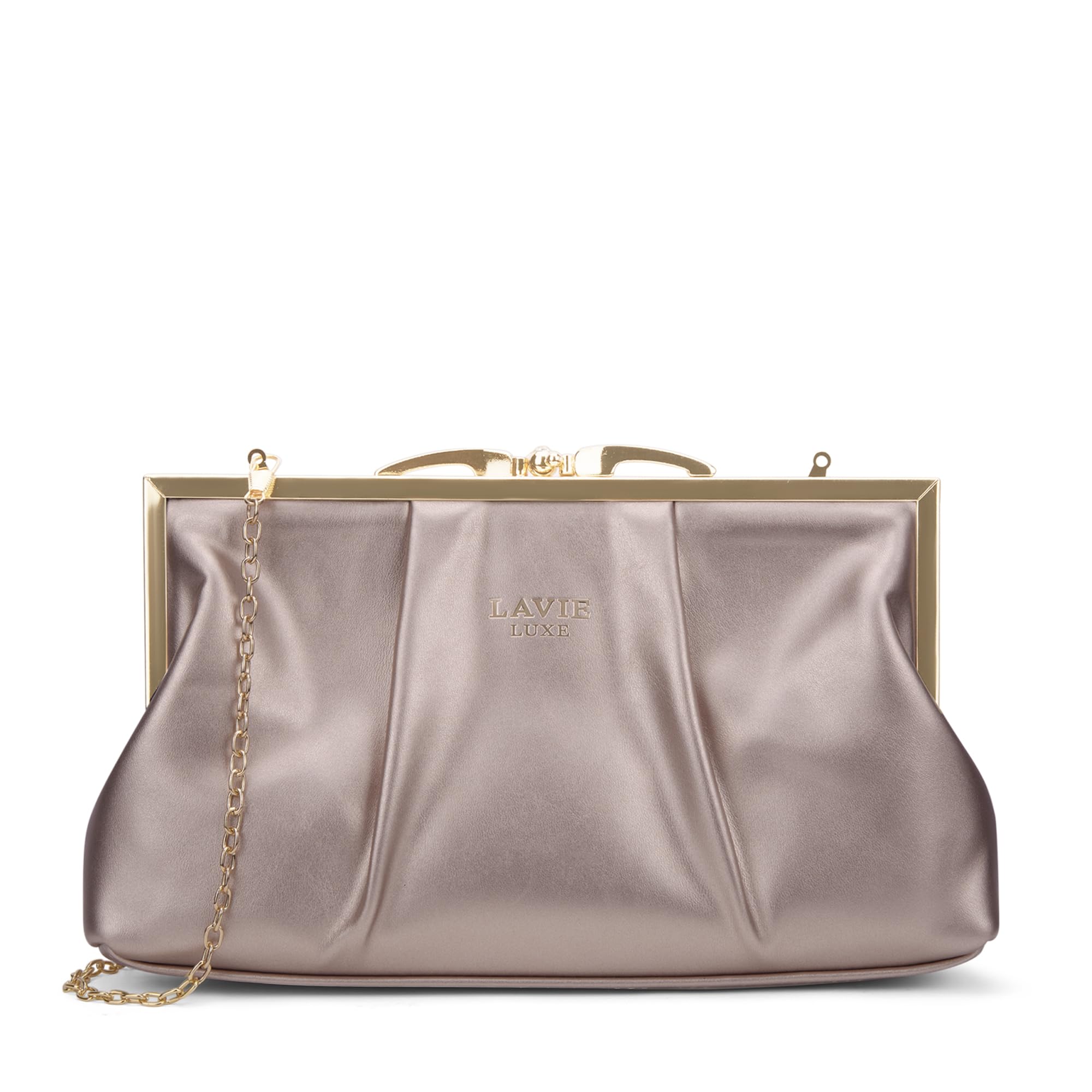 lavie luxe Women's Pleato 2-Compartment Frame Cross Body Sling Bag | Ladies Purse Handbag | Gift for Women-picture-18