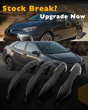 Exterior Door Handles, Fit for 14-19 Toyota Corolla, Outer Door Pull Set