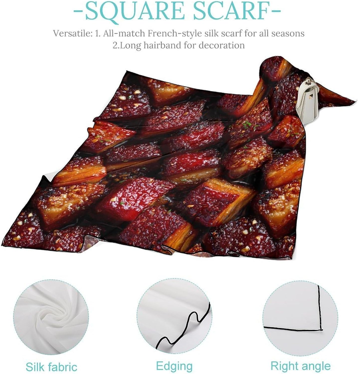 Braised Pork Belly Funny Bandana Multi-purpose Head Scarf image 4