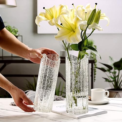 Miniatura 7 de Florero de cristal luminoso, 11.8 pulgadas, hecho a mano, floreros fluorescentes estrellados que brillan en la oscuridad, jarrón hidropónico