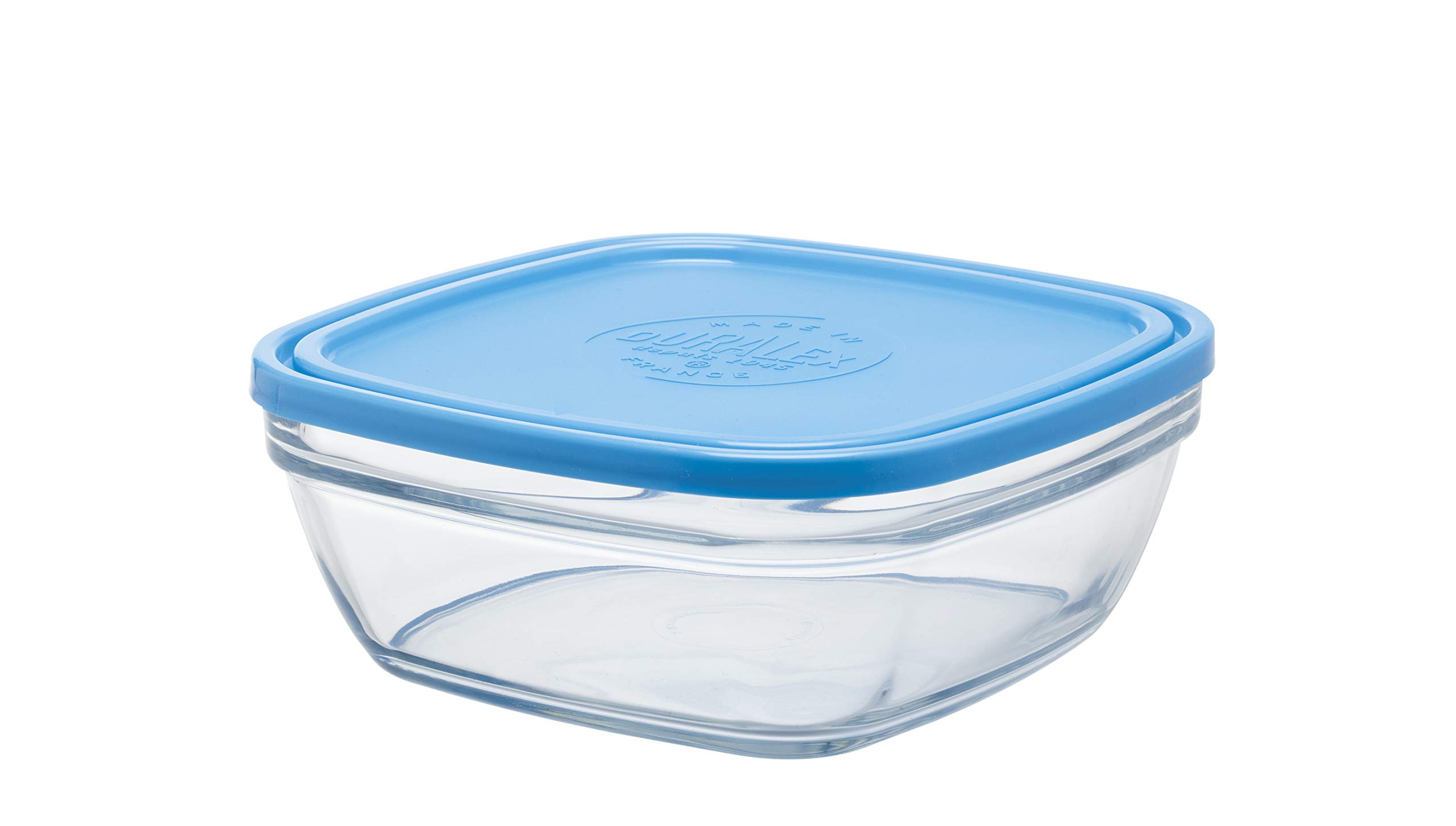 Duralex - Saladier Carré 20Cm avec couvercle Bleu Lys