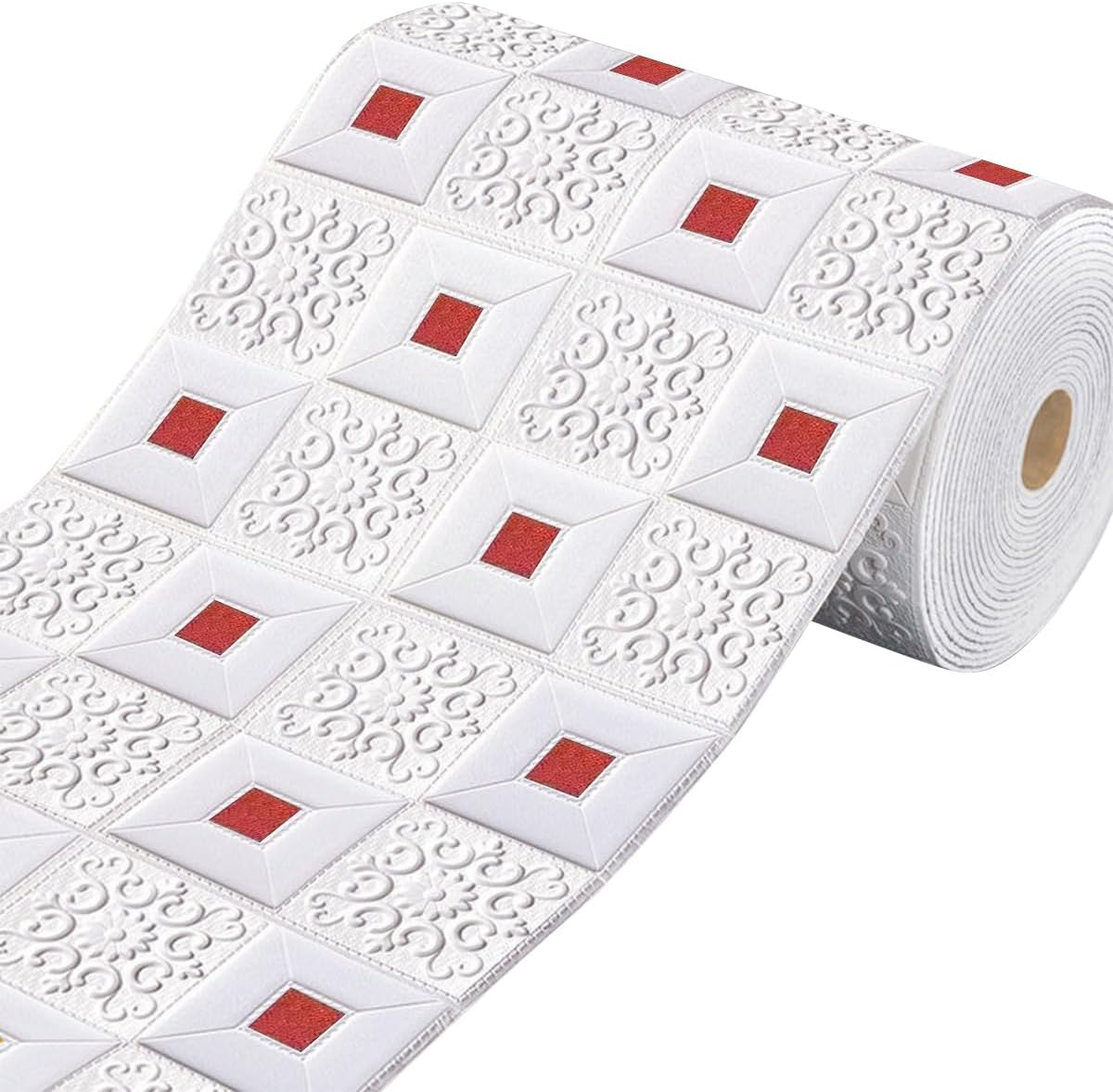 ECYC Ltd 3D Self-Adhesive Foam Wall Panels, 27.55" x 196" Waterproof Wall Covering Panels Foam Ceiling Tiles Peel and Stick Wallpaper Stickers for Bedroom, Living Room, TV Background Wall, Home Decor