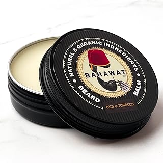 Beard Balm Tobacco Oud - Styles, Strengthens & Softens Beards - Natural Beard Conditioner- ZERO GRIT Balm - reduces beard itch, 2 ounce