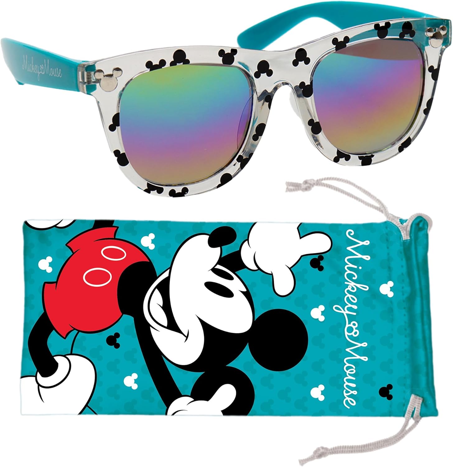 Sun-Staches Mickey Mouse Disney Sunglasses for Kids Stylish, Comfortable & Durable UV-Protective Mickey Mouse Toddler Sunglasses With Soft Carrying Case - Official Kids Disney Sunglasses