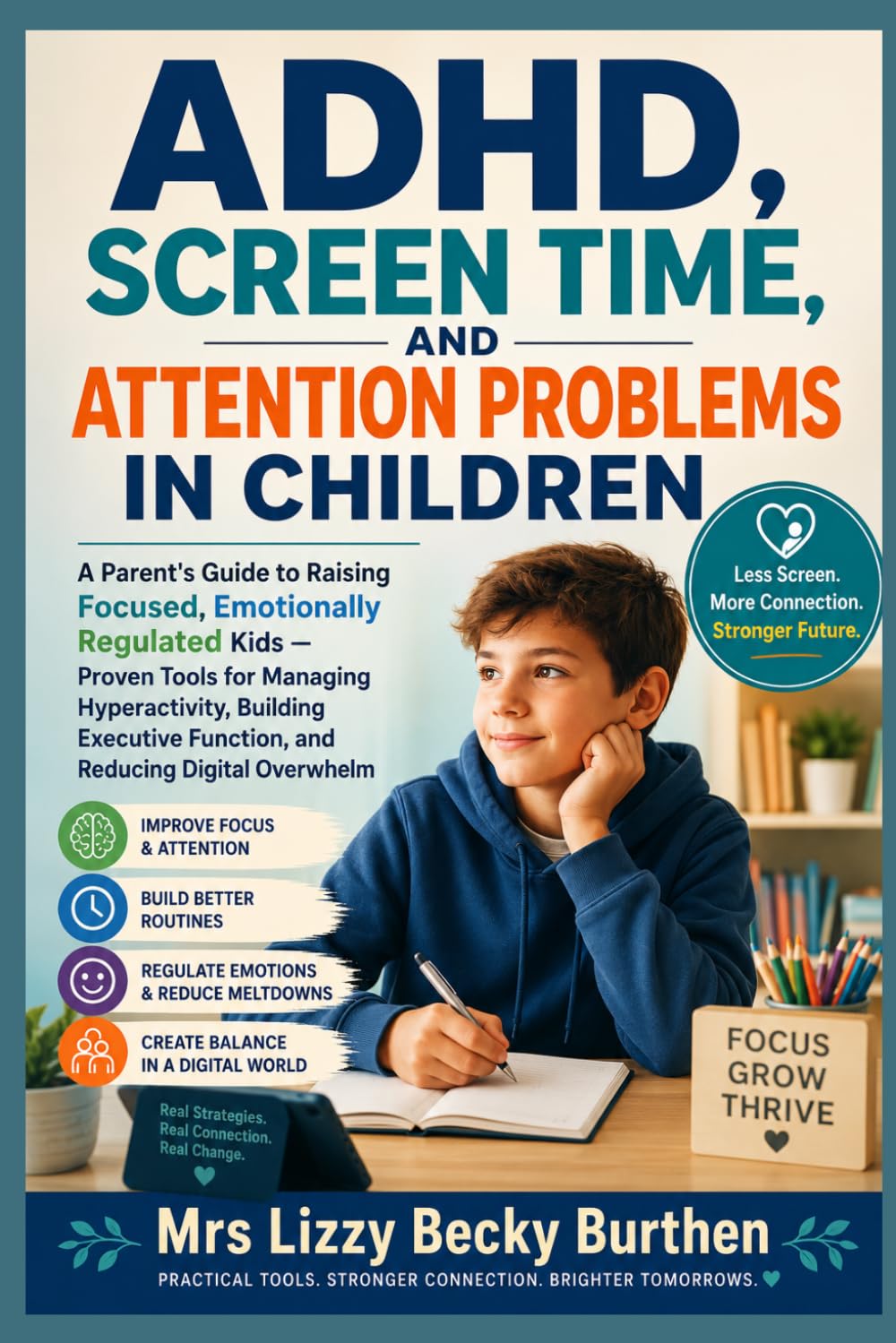 ADHD, Screen Time, and Attention Problems in Children: A Parent's Guide to Raising Focused, Emotionally Regulated Kids — Proven Tools for Managing Hyperactivity, Building Executive Function, and Reduc