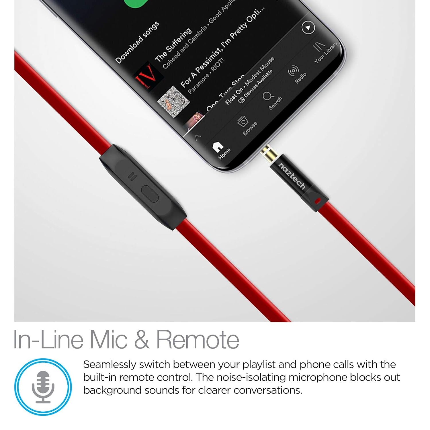 Naztech NX80 Stereo Earphones packaging and included ear gels