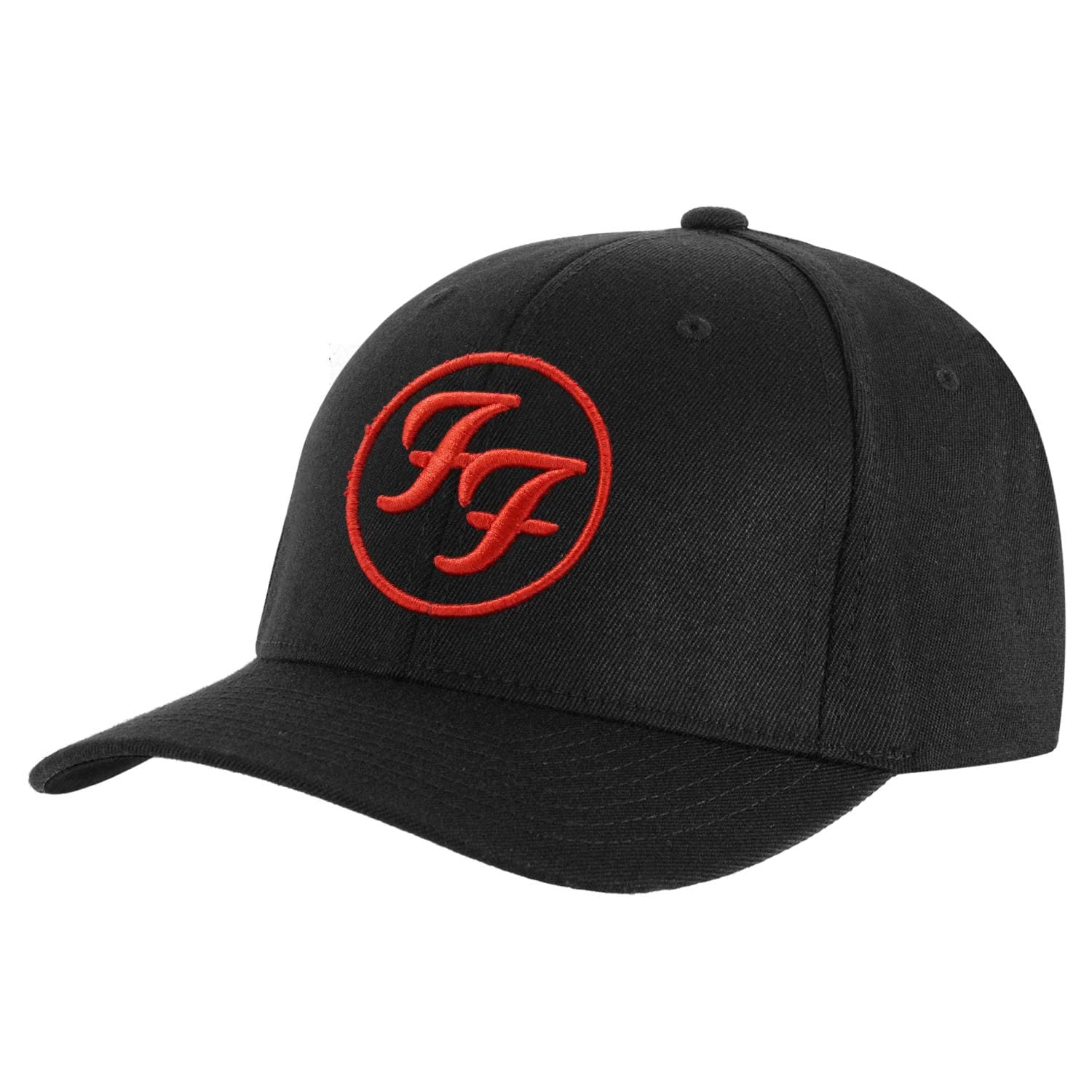 Foo Fighters Red Circle Logo Snapback Baseball Cap - Cotton - Black - One Size
