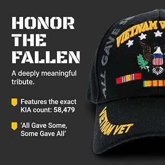 Vietnam Veteran All Gave Some 58479 Gave All Black Adjustable Baseball Cap