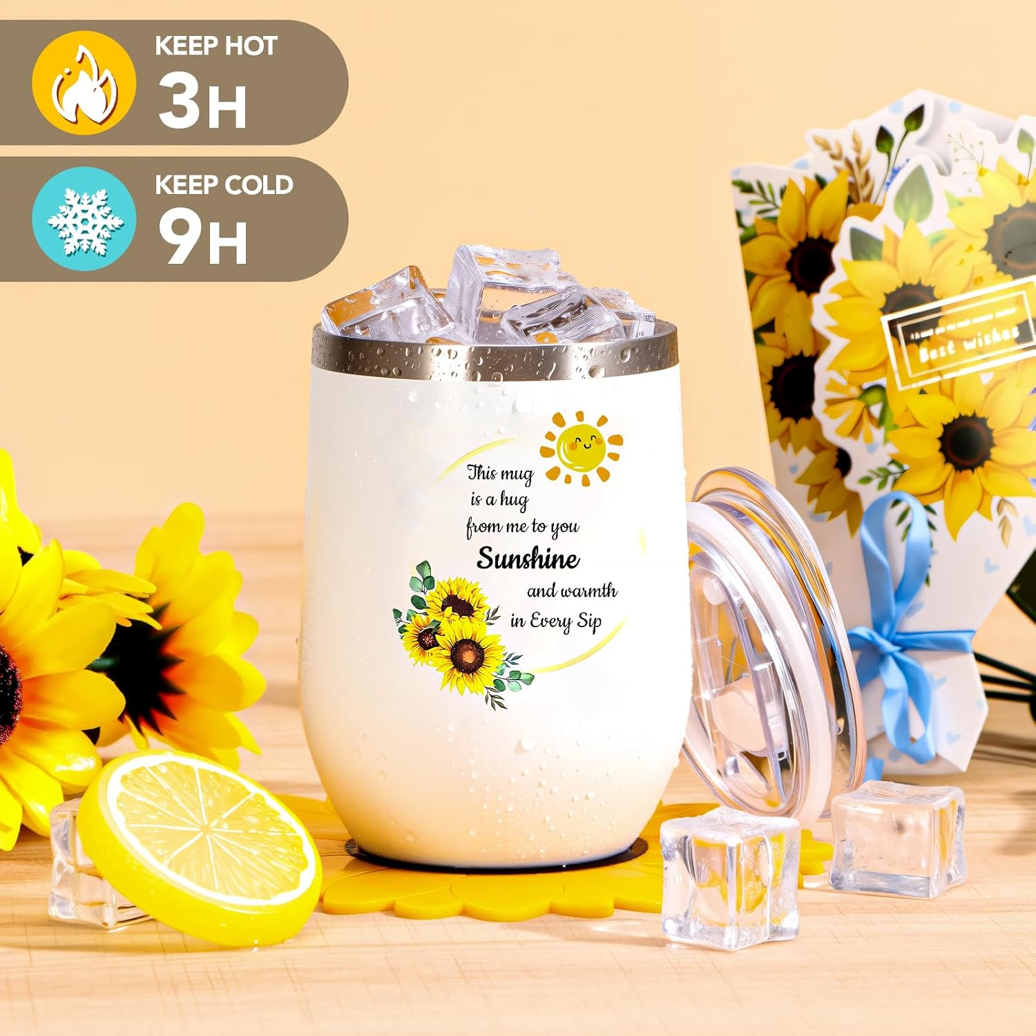Self Care Gifts for Women, Sunflower Get Well Soon Gifts for Women Recovery After Surgery Care Package, Birthday Gifts Spa Gift Baskets Inspirational Gift Christmas Gift for Mom Sister Best Friends - Image 4