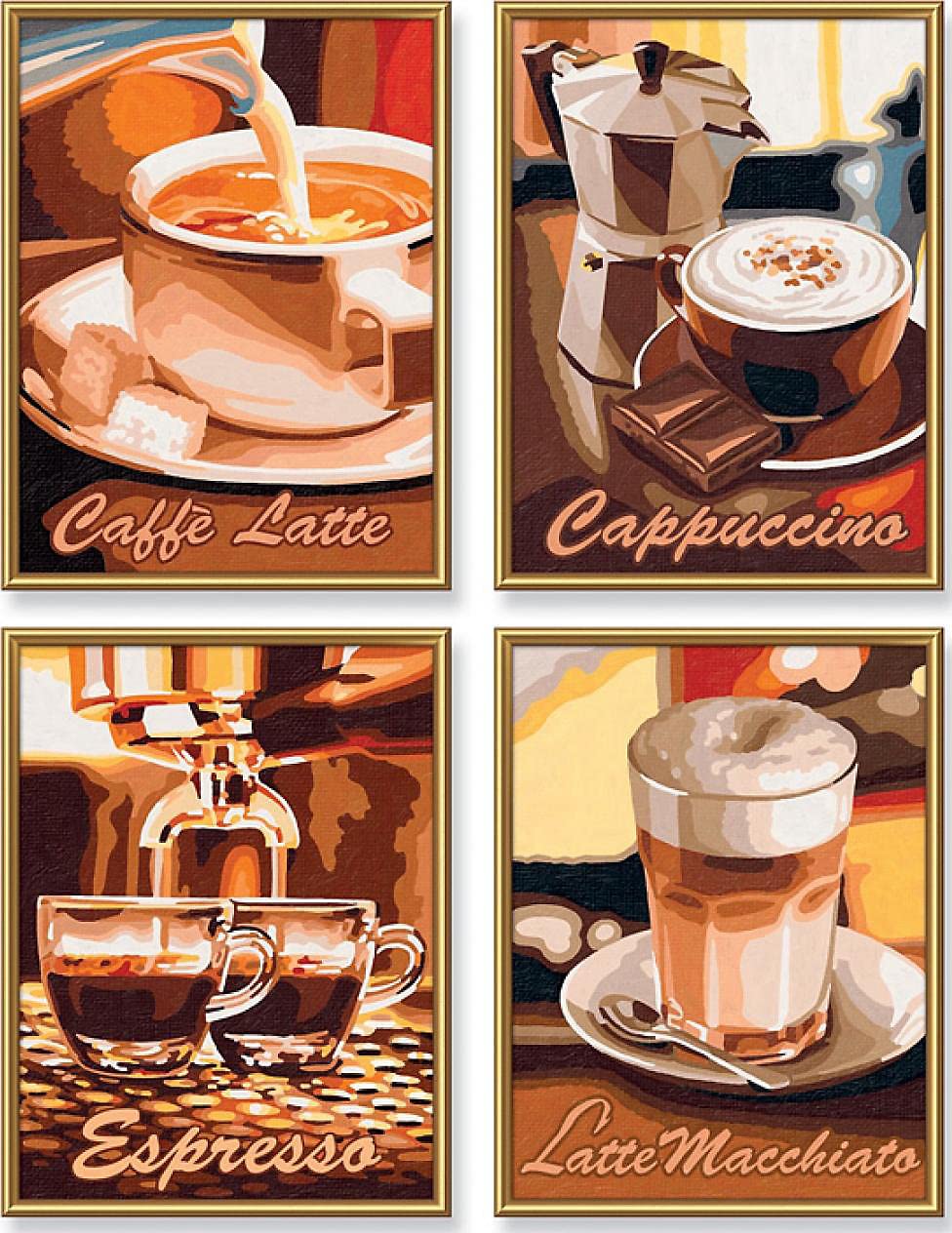 Schipper 609340553 "Coffee Break Quattro Paint By Numbers Board