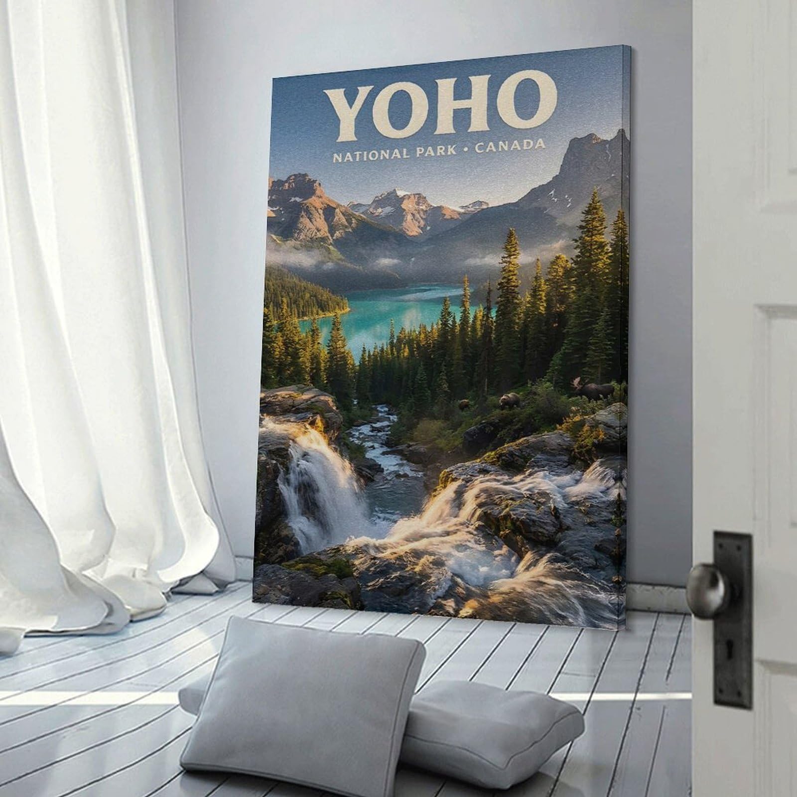 Junmoney Yoho National Park Canada Landscape Room Decor Wall Art 08x12inch(20x30cm), for Bedroom Walls, Guest Spaces Or Lounges, An Easy Wall Refresh for Bedrooms