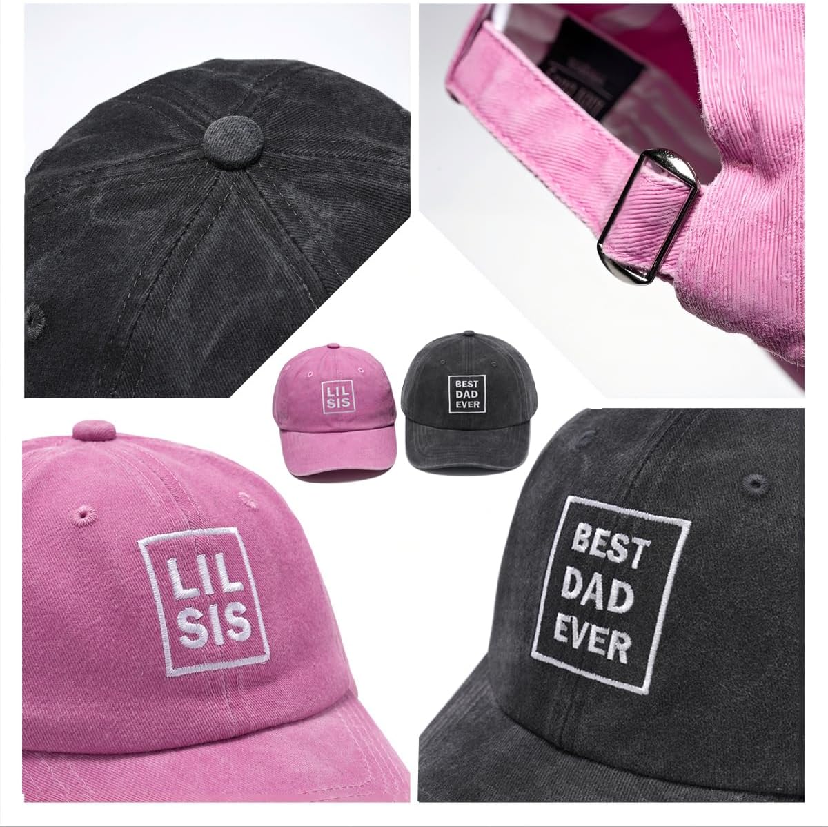 Vintage Cotton Hats for Men Women Adjustable Baseball Cap