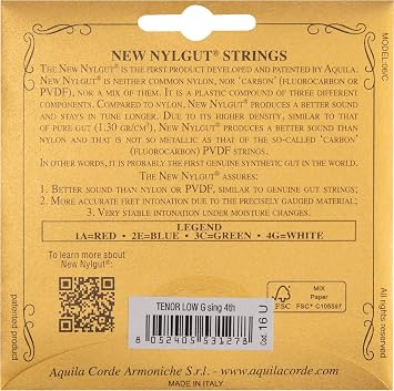 Aquila 16U Tenor Ukulele Low G String - Single