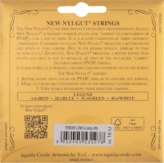 Aquila 16U Tenor Ukulele Low G String - Single
