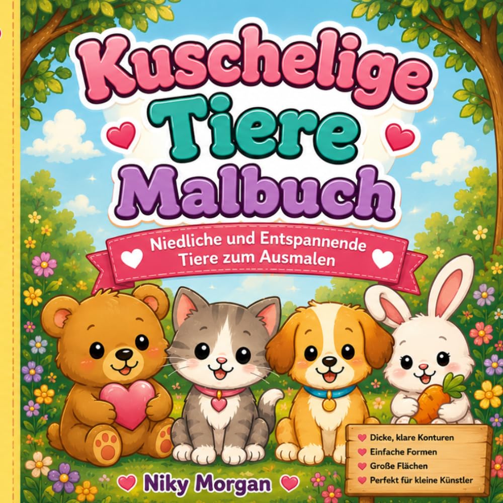 Kuschelige Tiere Malbuch: Niedliche und entspannende Tiere zum Ausmalen (Cozy Coloring Adventures)