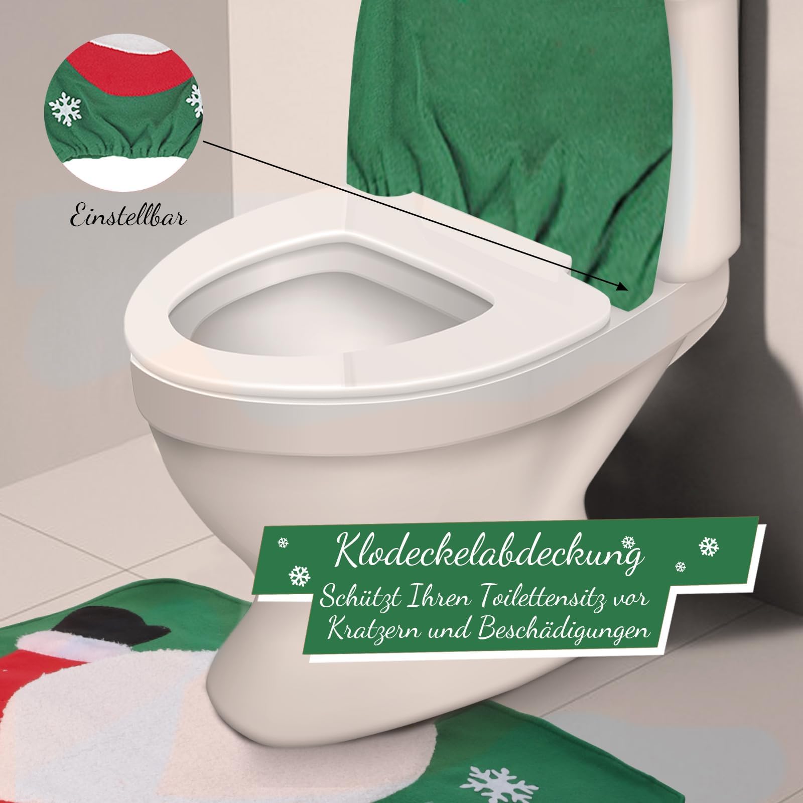 Weihnachtsdeko Badezimmer Weihnachten Gesichtsloser Weihnachtsmann Vorhang Dekor Fröhliche Toilettenbezug Weihnachten