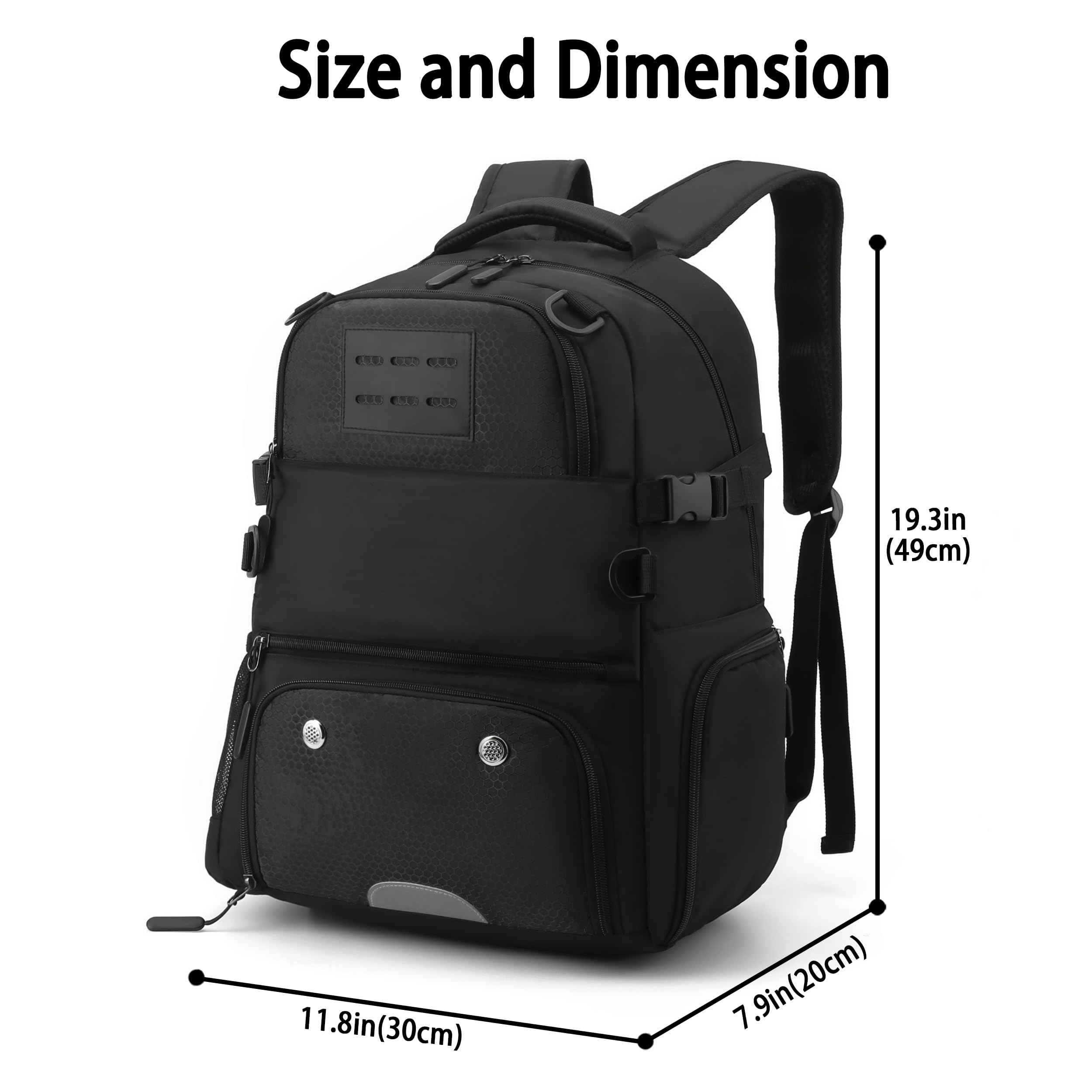 Borsa sportiva con scomparto per scarpe, rete e scomparto imbottito per laptop da 15,6 pollici, zaino sportivo per riporre palloni da basket, palloni da calcio e altre palline, oggetti da