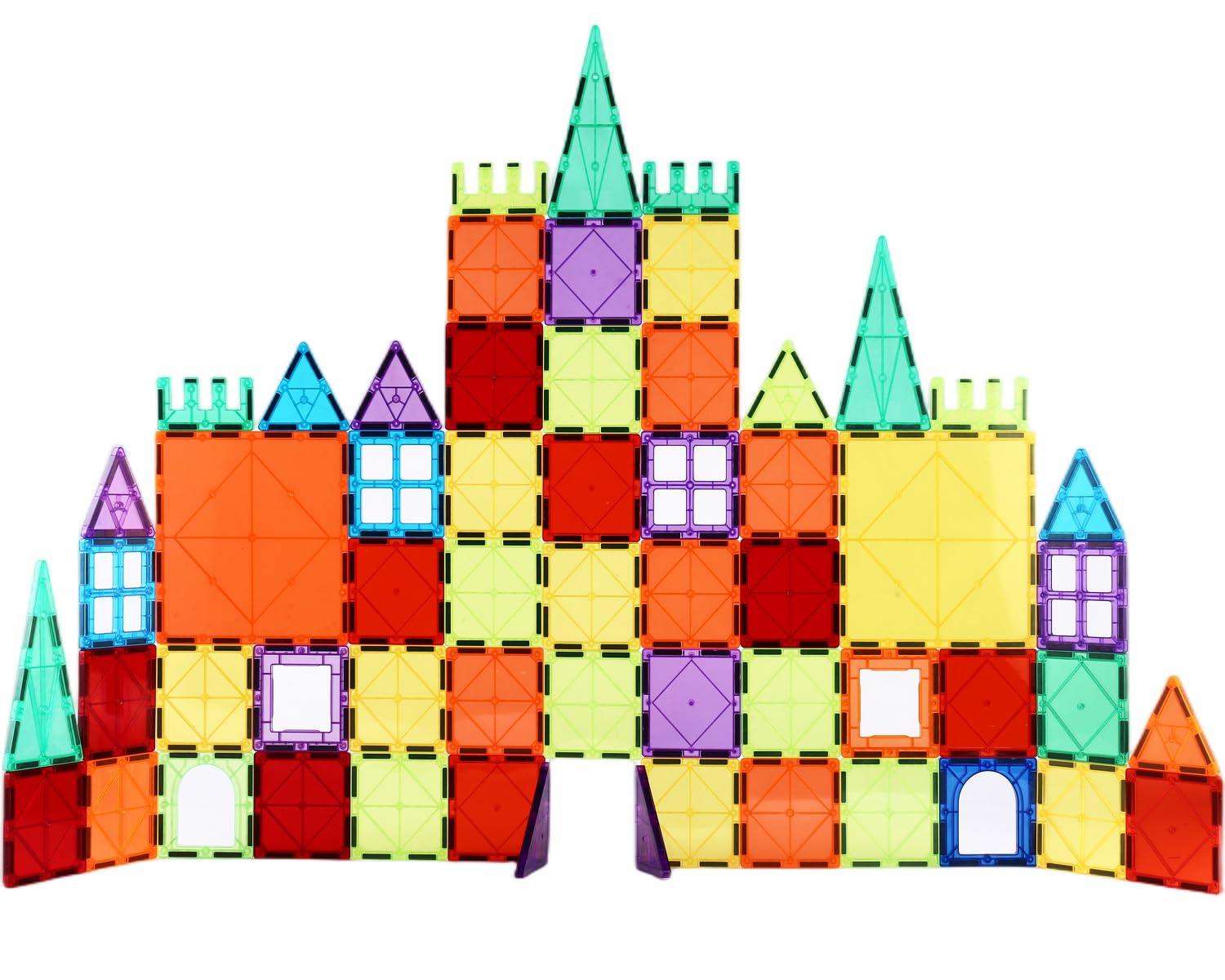 Joytechs Educational 3D Magnetic Tiles Building Blocks Construction Games Magnet Designer Toys For Children 60-Pieces set