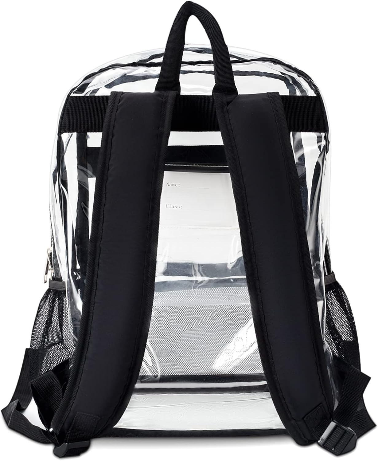 KekeInt'l Clear Backpack Heavy Duty PVC Clear Backpack, 40lbs(Black)