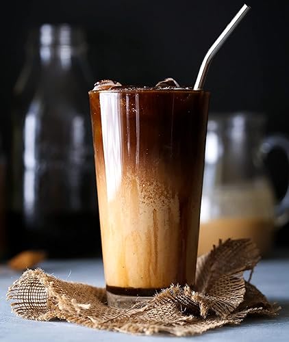 Miniatura 5 de AMZ Empire Vasos extra fuertes de 16 onzas para beber  Juego de 4 vasos de vidrio Highball apilables con borde templado, base pesada transparente,