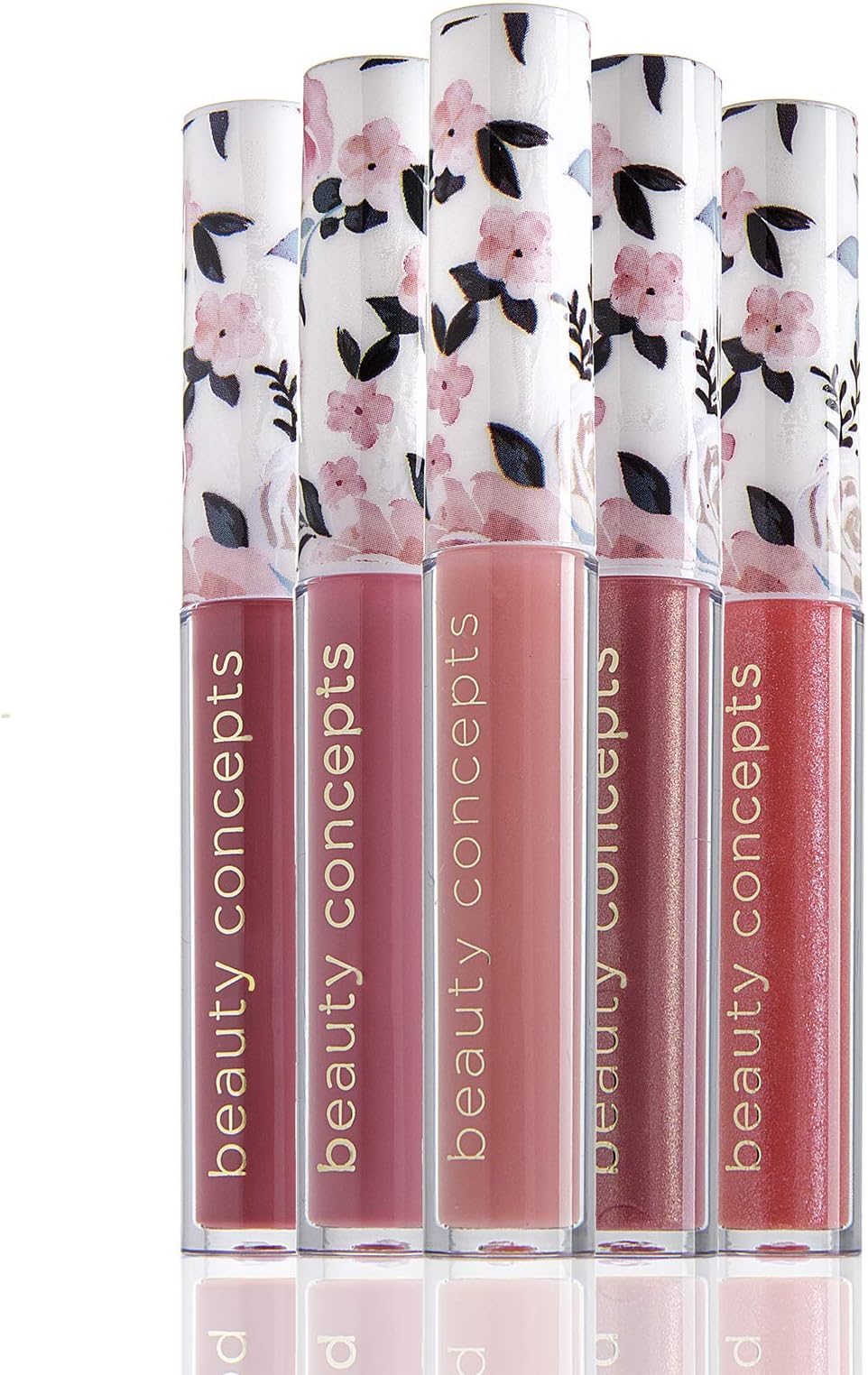 Beauty Concepts Lip Gloss Collection – Shimmering, Glossy Lip Makeup Set for a Radiant Finish, Floral Collection